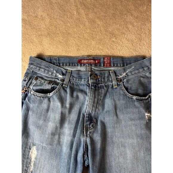 vintage aeropostale Distressed Boot Cut Jeans 33/30 - Picture 5 of 7